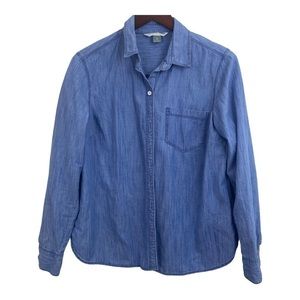 𝅺OLD NAVY Chambray button long sleeve shirt large